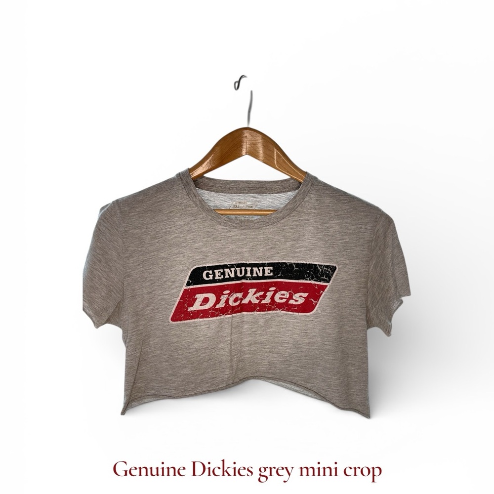 Dickies Heather Gray Crop Top with Logo
